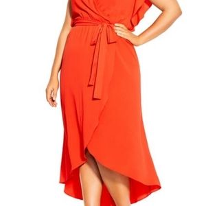 City Chic Romantic Mood Hi Lo Dress